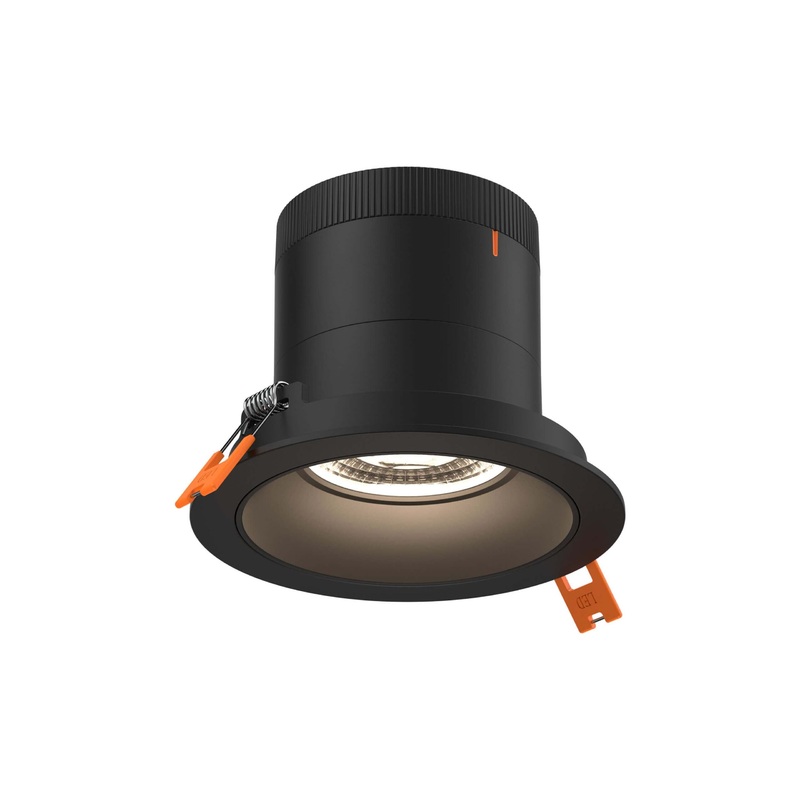 4″ Modular Downlight Black with Black Trim 20 Degrees Regressed