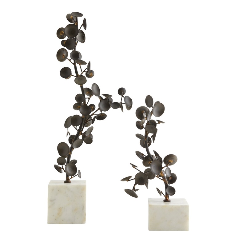 Arteriors 2033 Labrynths Sculptures, Set of 2 Bronze