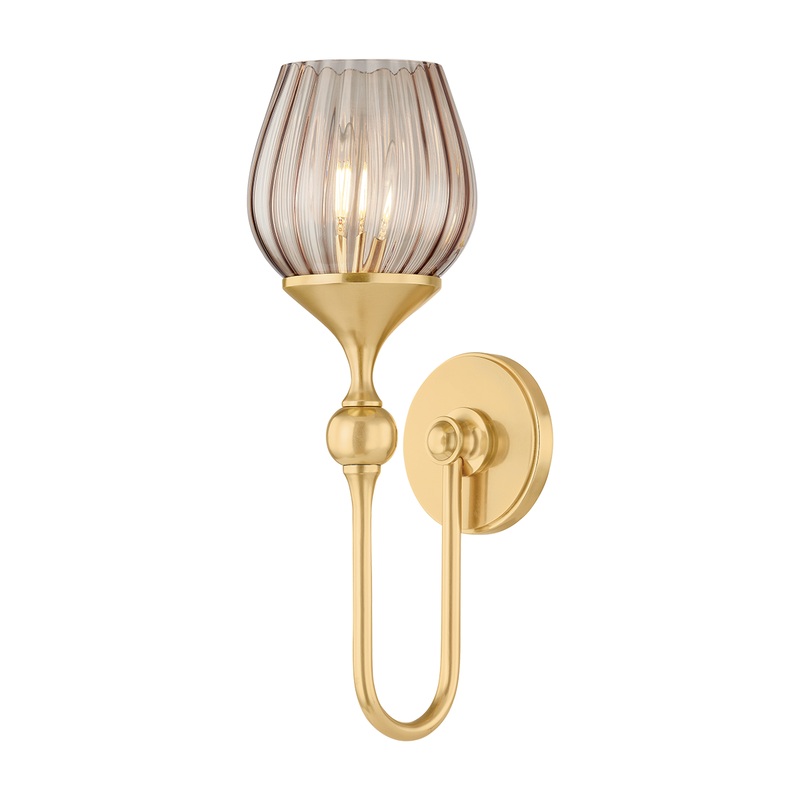 Chatton 1-Light Wall Sconce Aged Brass