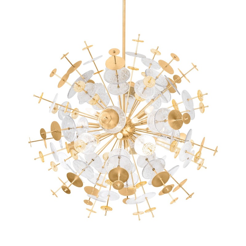 Corbett Lighting 371-37-VGL Gleason 12 Light Chandelier Vintage Gold Leaf