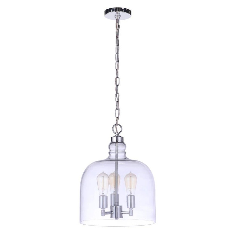 Craftmade P975CH3 Jackson Three Light Pendant Chrome