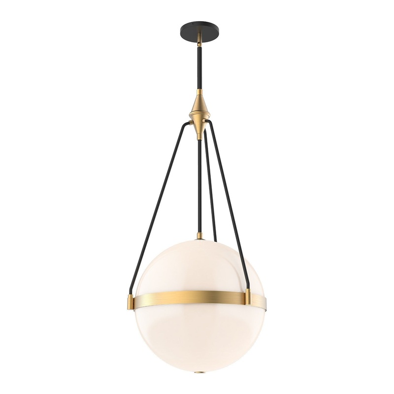 Four Light Pendant from the Harmony Collection in Brushed Gold Finish by Alora