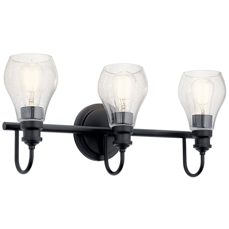 Kichler 45392BK Three Light Bath, Black