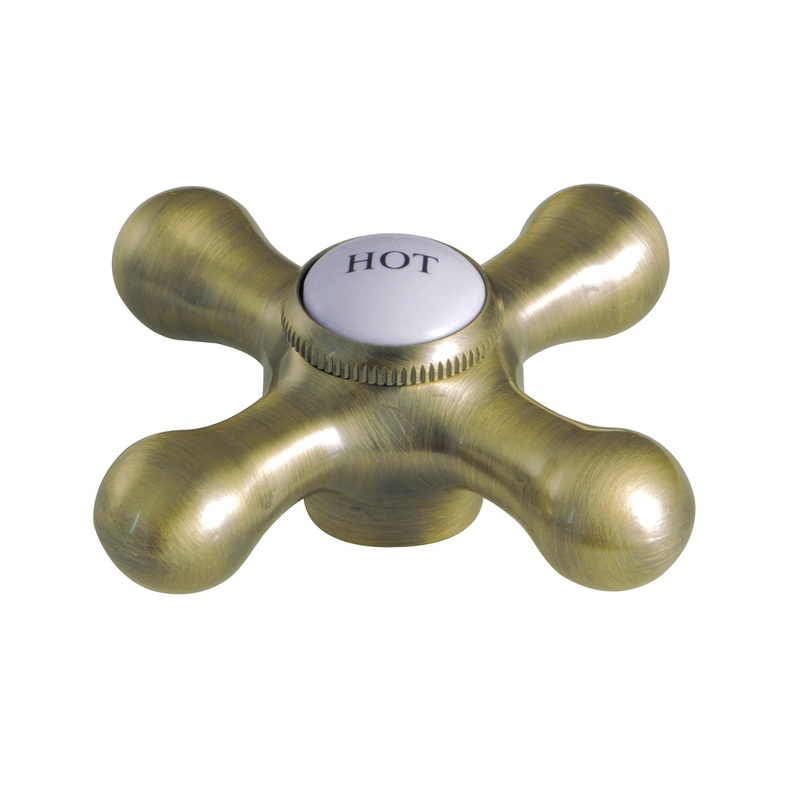KSH1163AXH Hot Metal Cross Handle, Antique Brass