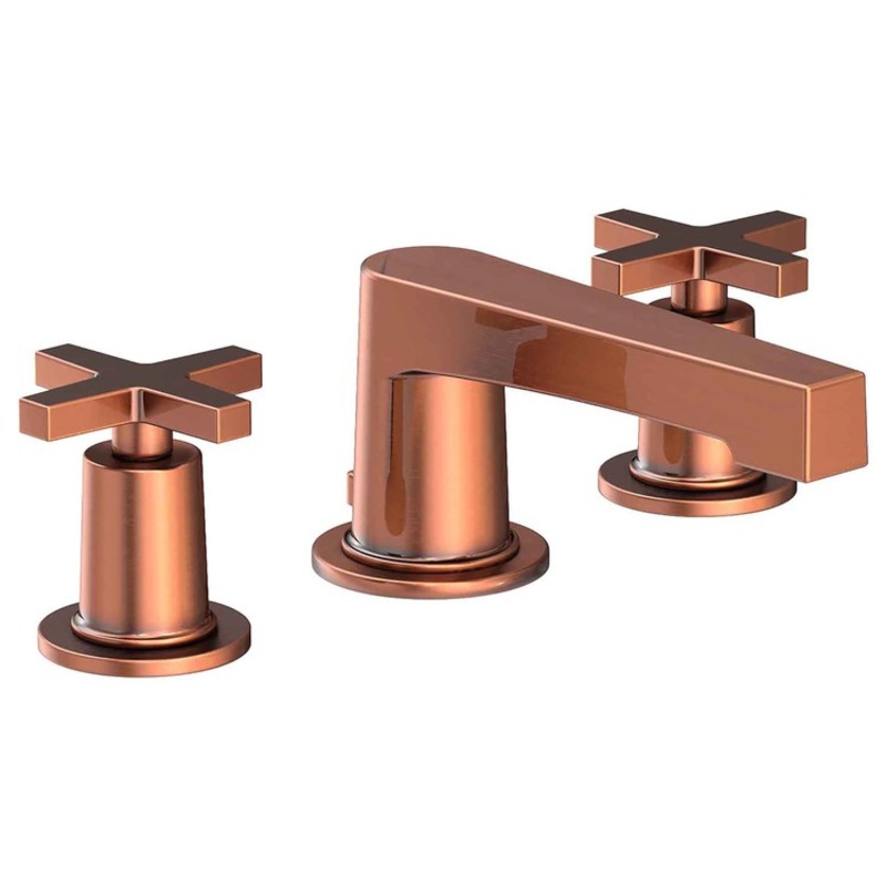 Lavatory Faucet Dorrance Widespread 8 to 20 Inch Spread 2 Cross ADA Antique Copper 1.2 Gallons per Minute Brass Spout Height 2-5/16 Inch