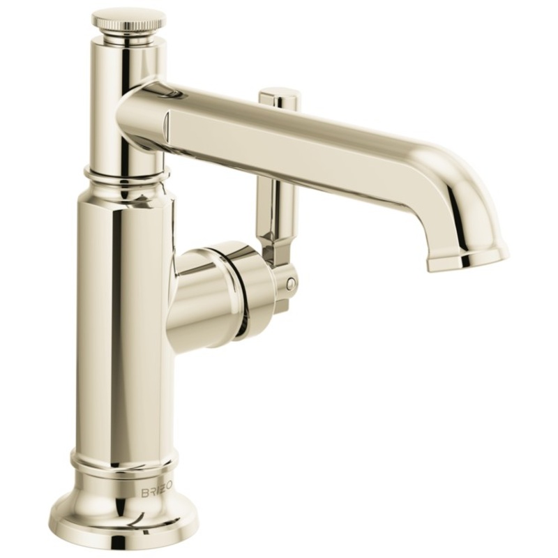 Lavatory Faucet Invari 1 Lever ADA WaterSense Brilliance Polished Nickel 1.2 Gallons per Minute 1 Hole Less Drain
