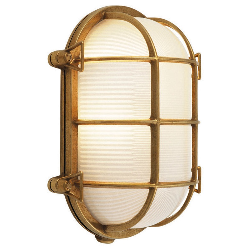 LED Outdoor Wall Mount from the Tortuga Collection in Brass Finish by Stone Lighting