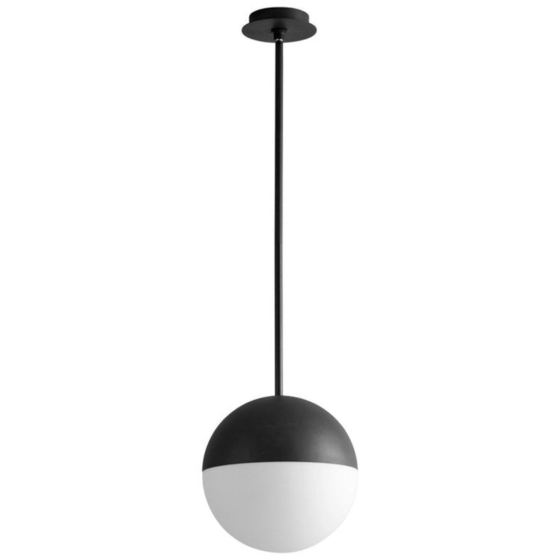 Mondo Single-Light 12″ Globe Pendant – Black