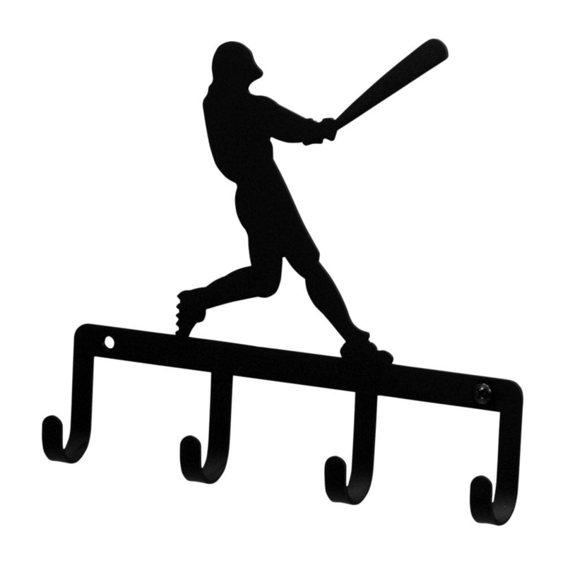 Village Wrought Iron KH-182 Baseball Player Key Holder