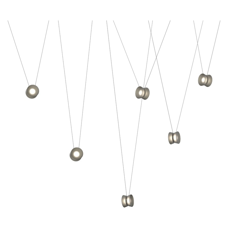 Yo 6-Luminaire Configuration Natural Anodized with Smoke Shade