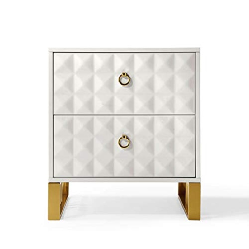 Arredamento Com e cassettiere in Legno massello Comodino armadietto con Soggiorno Decorativi Camera Comodino cassettiera Studio armadietto Stretto (Color : Bianca, Size : 50 * 40 * 56cm)