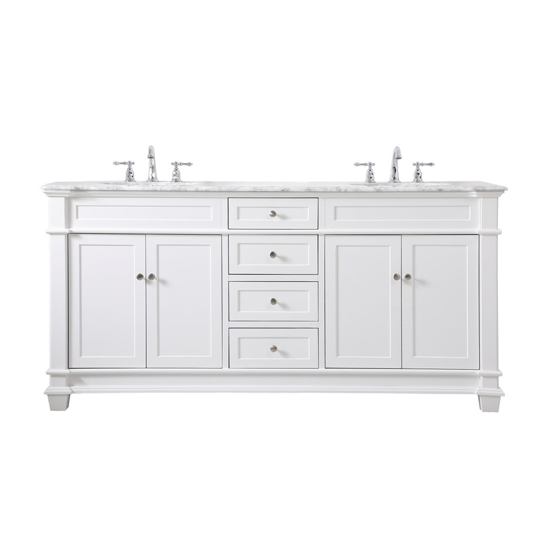 Bathroom Vanity Set from the Wesley Collection in White Finish by Elegant Lighting