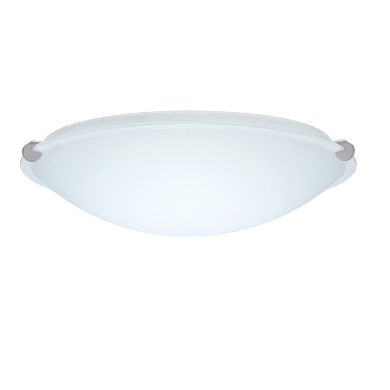 Besa 968107-LED-SN Trio Two Light Ceiling Mount Satin Nickel