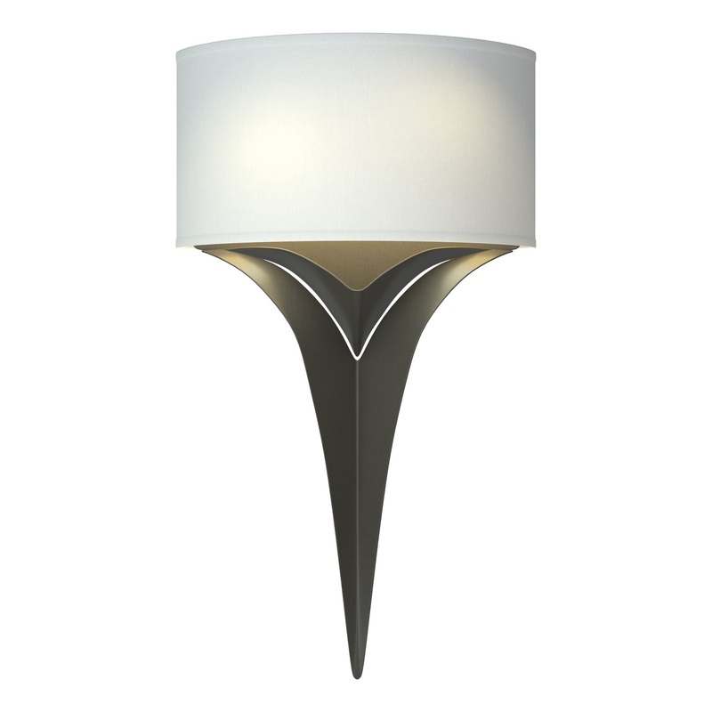 Calla Sconce Dark Smoke Natural Anna Shade (SF)