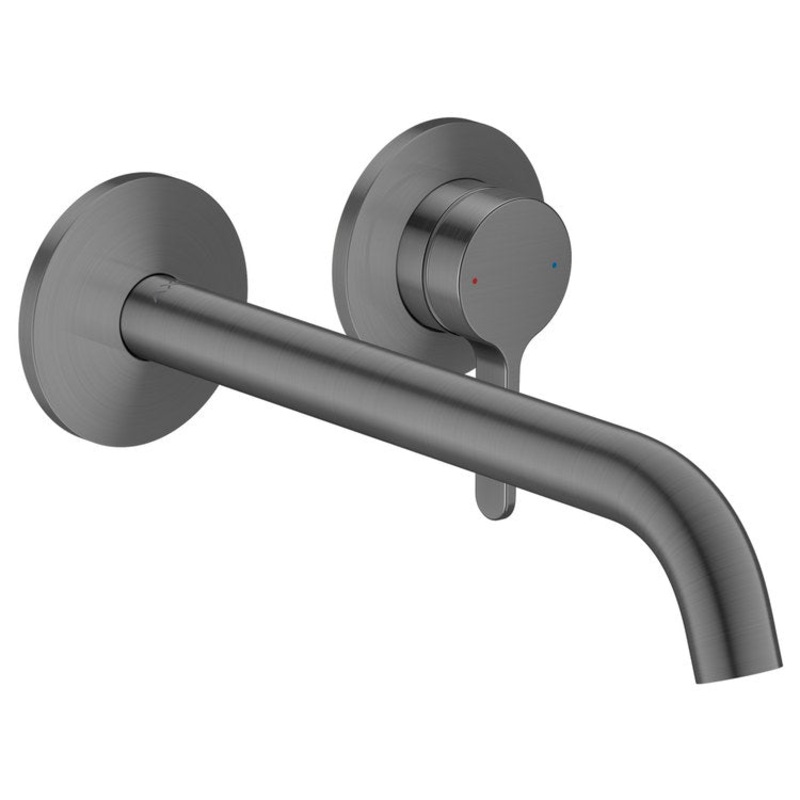 Faucet Trim One Mini Widespread 1 Lever Brushed Black Chrome WaterSense ADA 1.2 Gallons per Minute