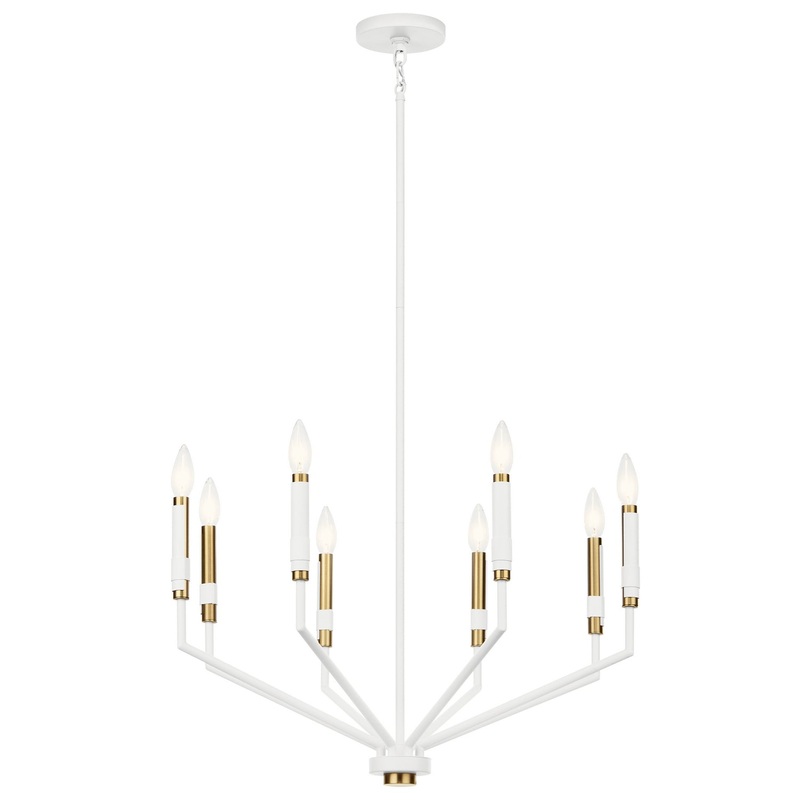 Kichler 52349WH Eight Light Chandelier, White