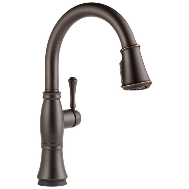 Kitchen Faucet Cassidy 8 Inch Spread 1 Lever ADA CALGreen Venetian Bronze High Arc Pull Down 3 Function Wand Swivel 360DEG 1/3 Hole Touch2O with Touchless/MagnaTite Docking/VoiceIQ Compatible/ShieldSpray 1.8 Gallons per Minute