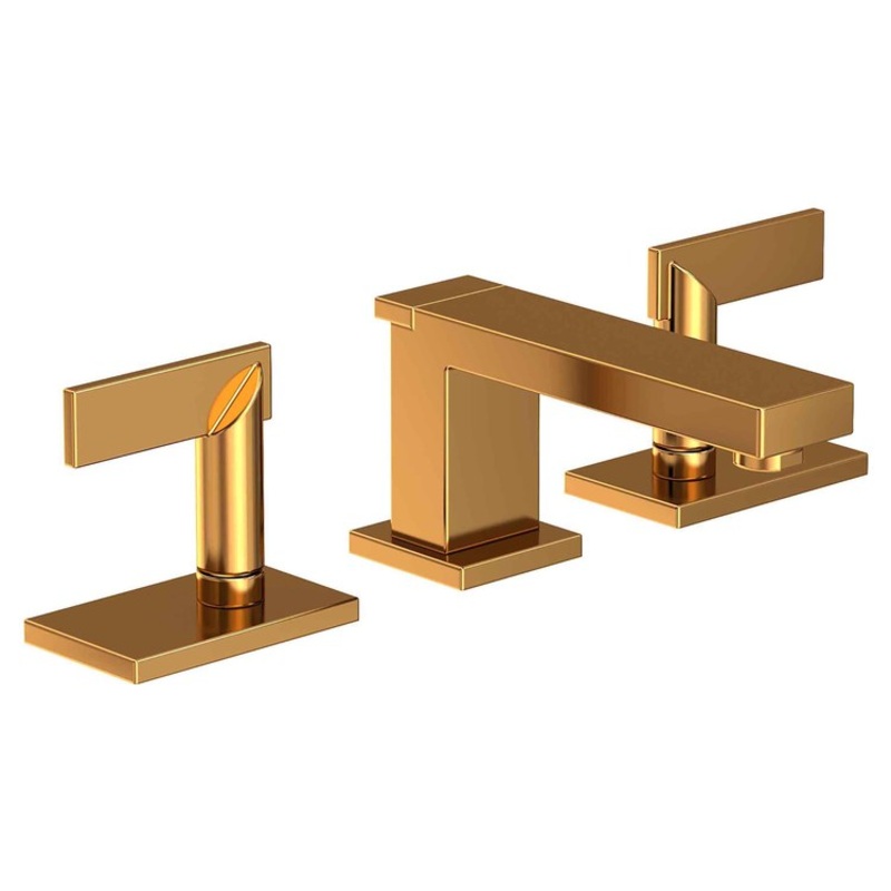 Lavatory Faucet Metro Widespread 8 to 20 Inch Spread 2 Lever ADA Aged Brass 1.2 Gallons per Minute Brass Spout Height 2-1/2 Inch