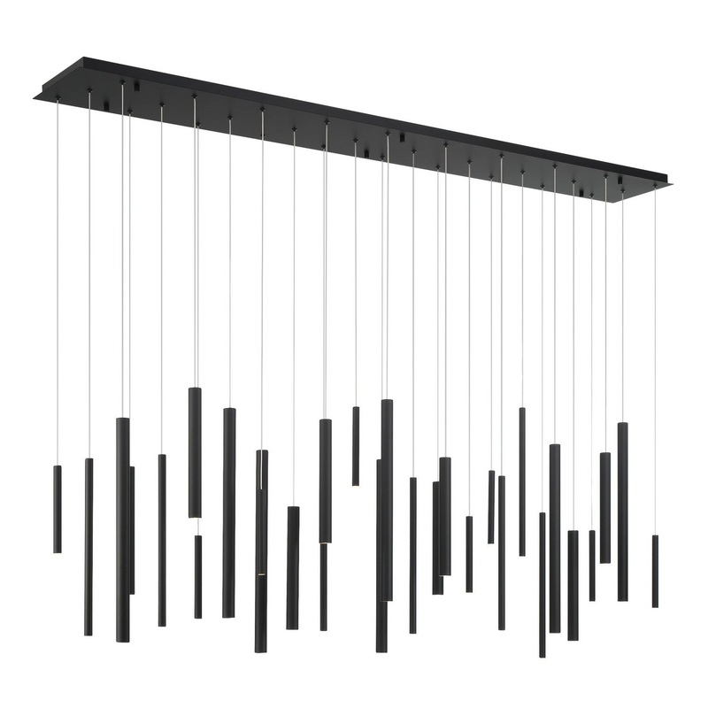 LED Chandelier from the Santana Collection in Black Finish by Eurofase