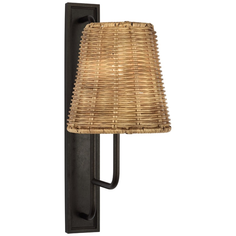 LED Wall Sconce from the Rui Collection in Aged Iron Finish by Visual Comfort Signature