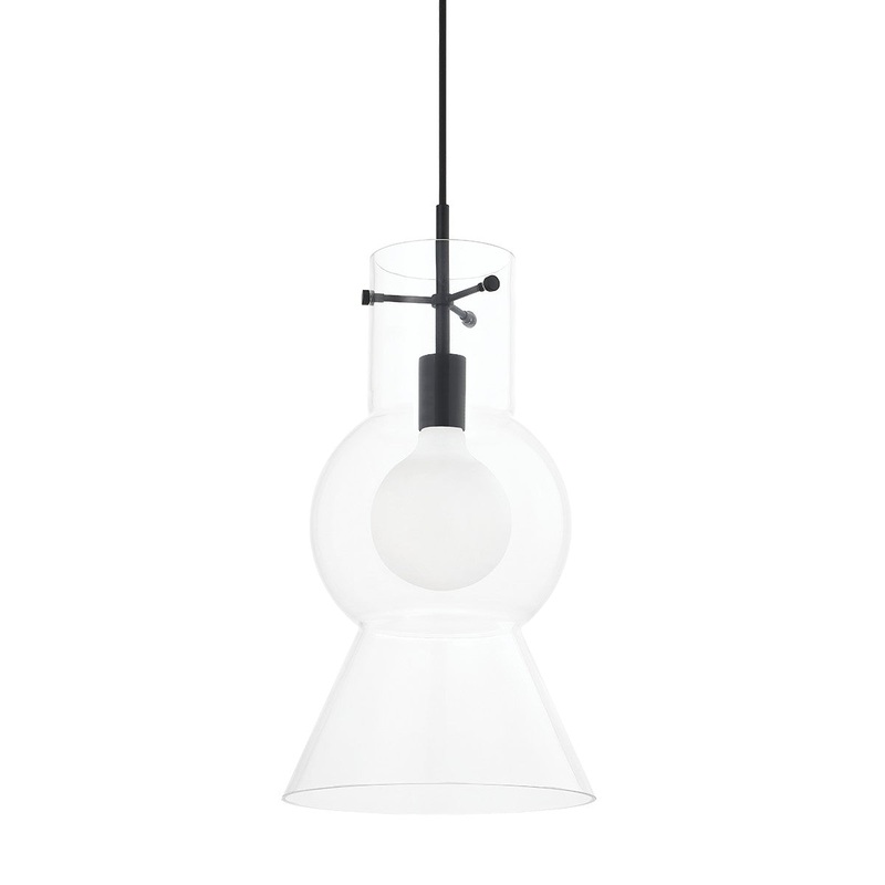 One Light Pendant from the Mirabel Collection in Soft Black Finish by Mitzi