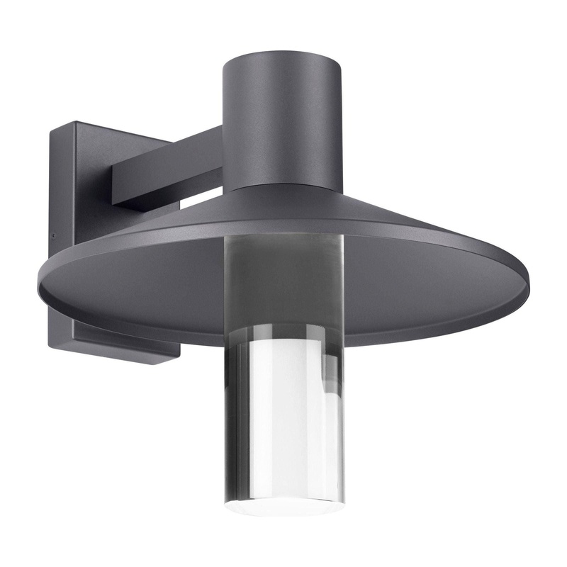 Ash 16 Outdoor Wall Charcoal with Cylinder Lens 3000K / 18W (High Output) Surge Protection