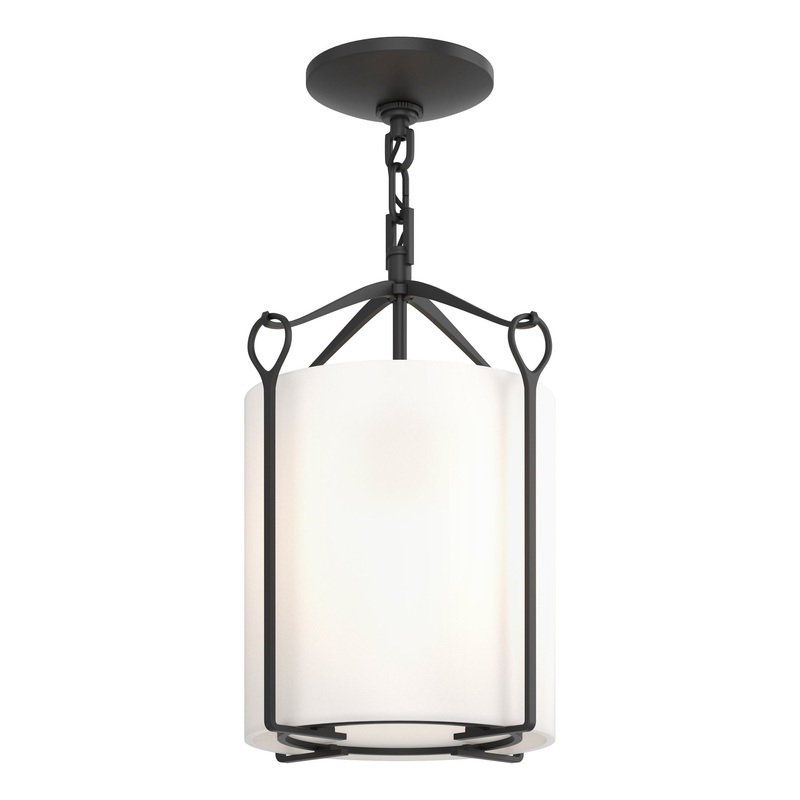 Bow Semi-Flush Black Opal Glass (GG)