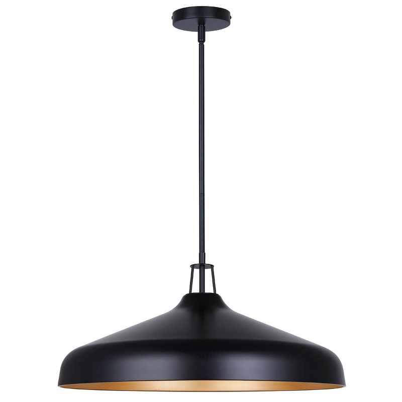 Holland 4-Light Pendant Black and Gold