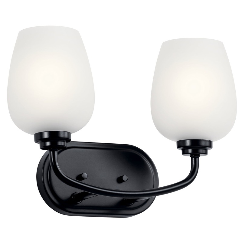 Kichler 45128BK Two Light Bath, Black
