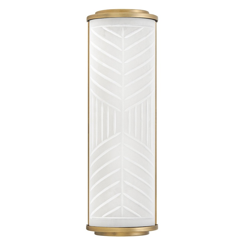 LED Bath Sconce from the Devon Collection in Lacquered Brass Finish by Hinkley