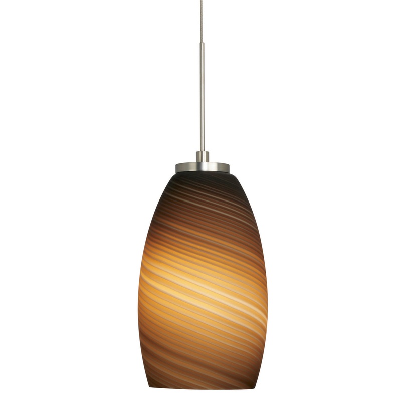 One Light Pendant from the Java Collection in Satin Nickel Finish by Stone Lighting