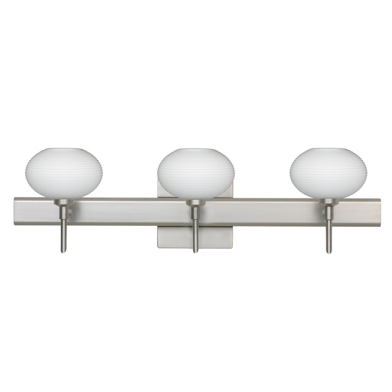 Three Light Wall Sconce from the Lasso Collection in Satin Nickel Finish by Besa