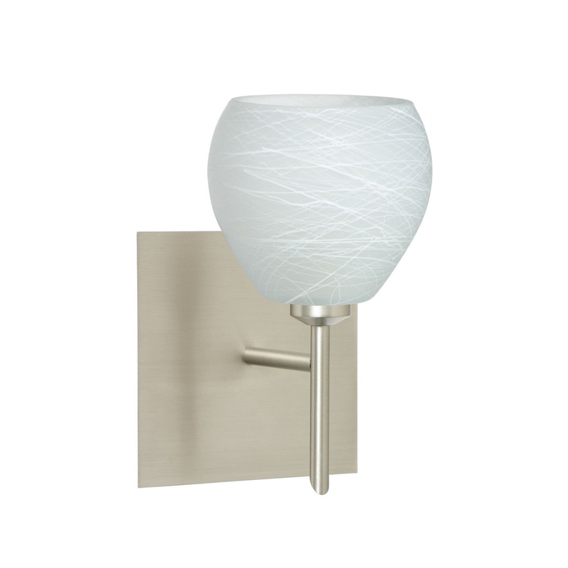 Besa 1SW-560560-SN-SQ Tay Tay One Light Wall Sconce Satin Nickel