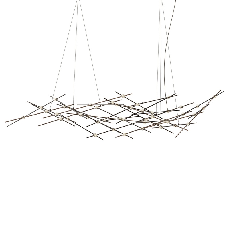 Constellation Ursa Major Espresso Black with Clear Faceted Acrylic 2700K 20′ Adjustable Cord/Cable