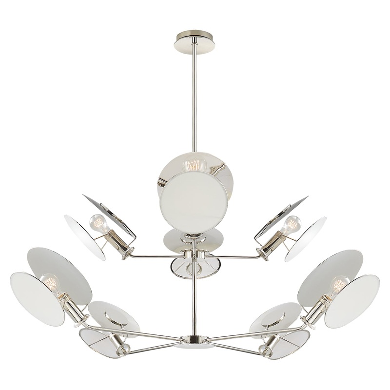 Eight Light Chandelier from the Osiris Collection in Polished Nickel Finish by Visual Comfort Signature