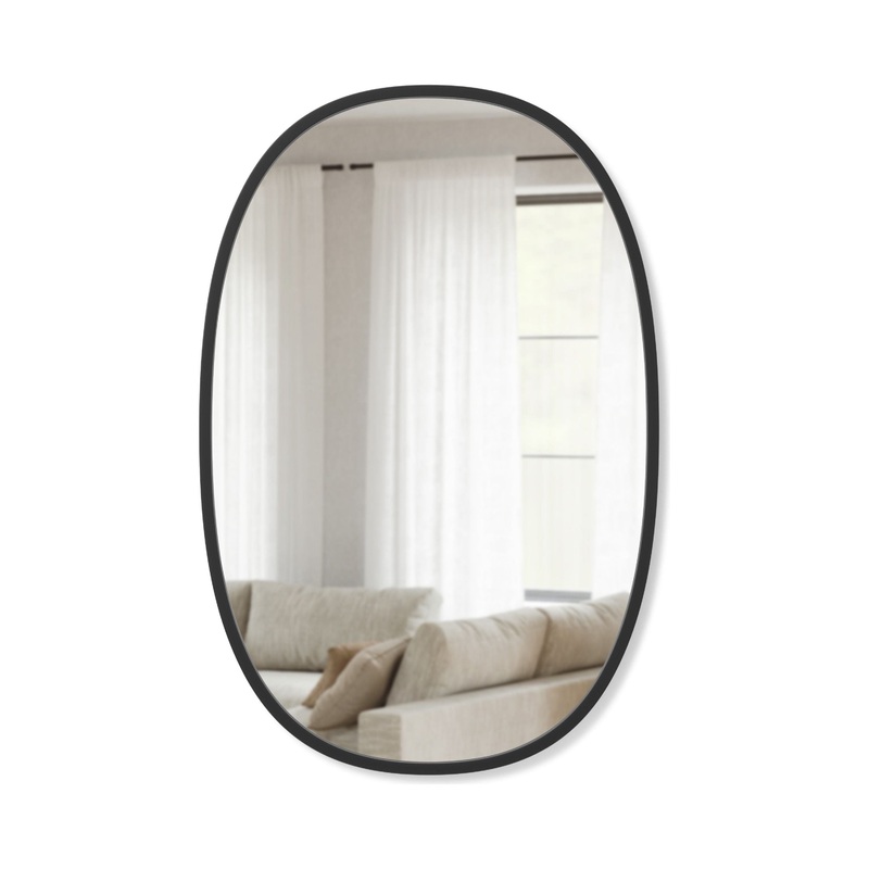 Hub Oval Wall Mirror Black