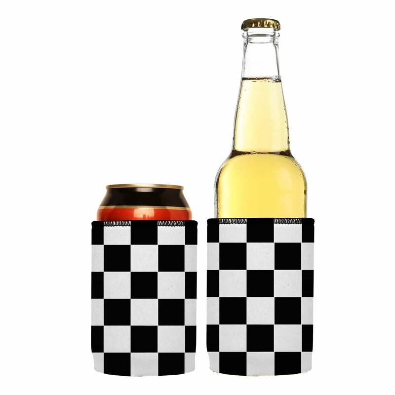 Large Checkerboard Stubby Cooler 2-Pack – Standard