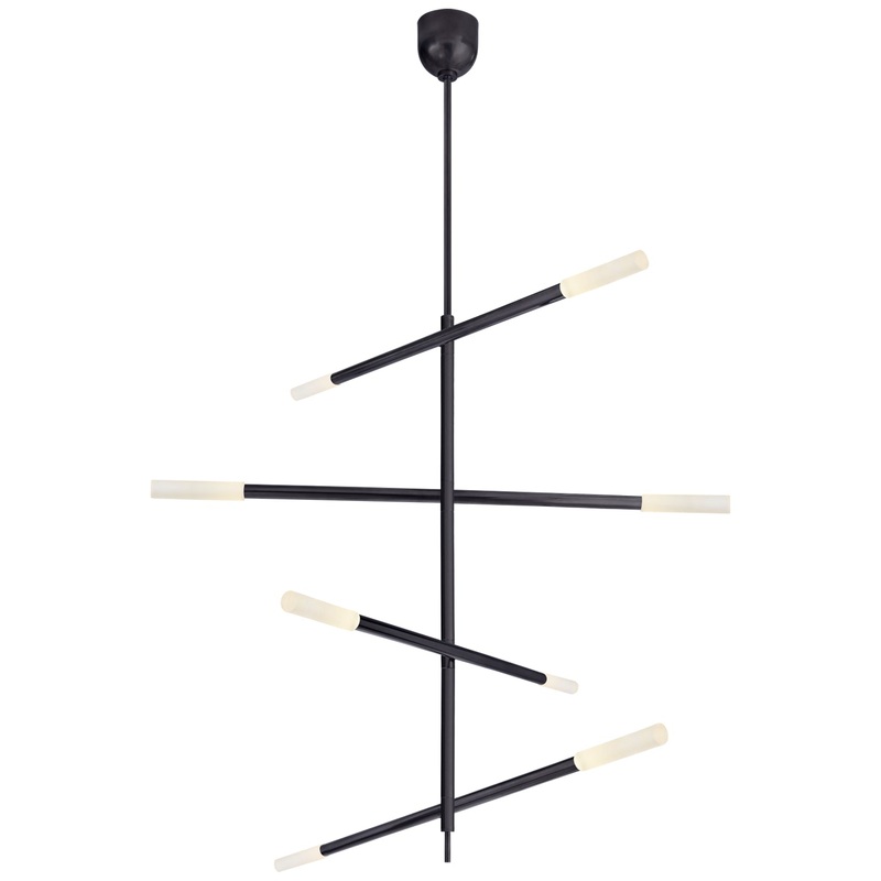 LED Chandelier from the Rousseau Collection in Bronze Finish by Visual Comfort Signature