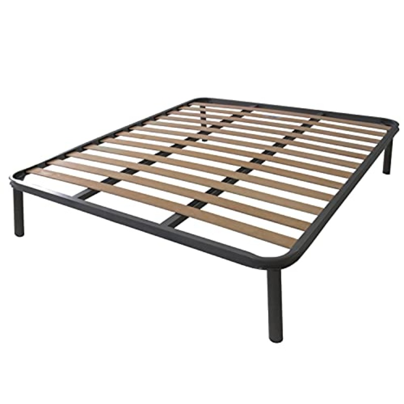 SomnusSana Rete a doghe in legno per Letto cm 140×200 cm 4 Piedi H35 in ferro Francese