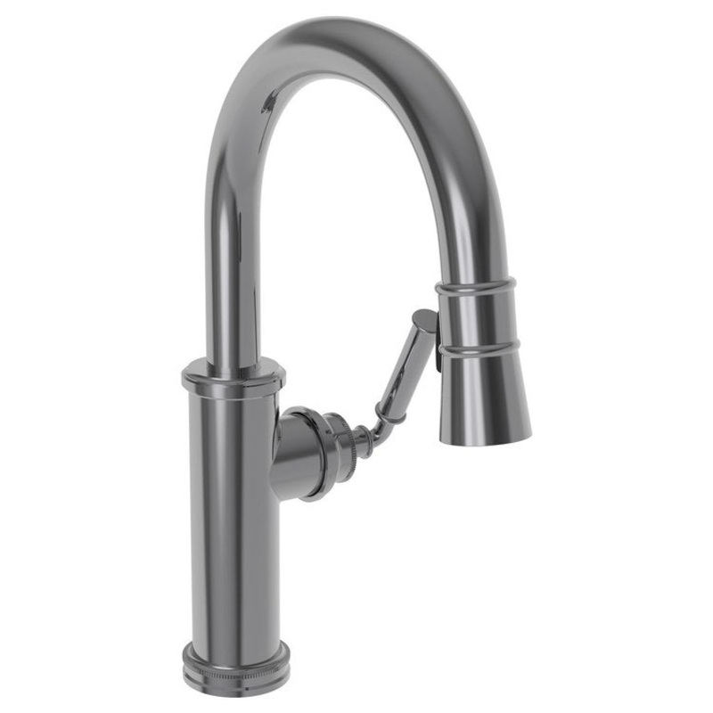 Taft Single Handle Pull Down Bar/Prep Faucet – Midnight Chrome