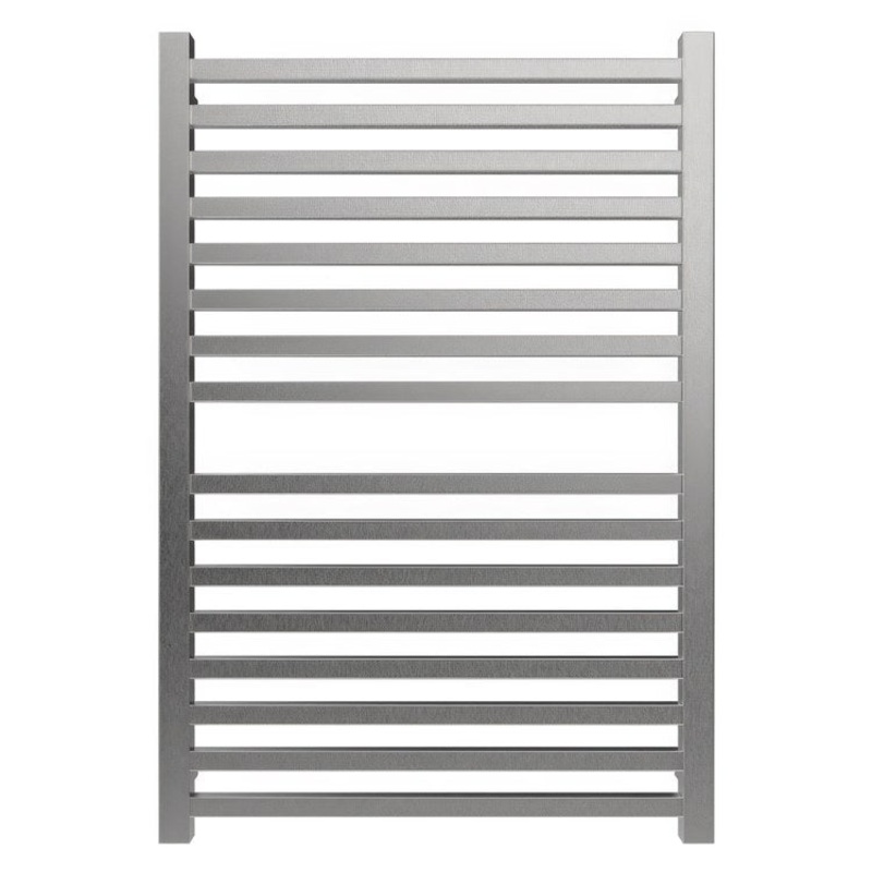 Towel Warmer Quadro 16 Square Bar Hardwire 989 BTU 29 x 42 Inch Brushed Stainless 304 Stainless Steel