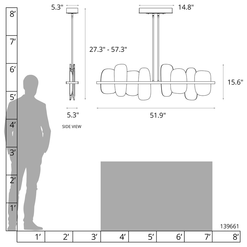 Vitre Large Linear LED Pendant Ink