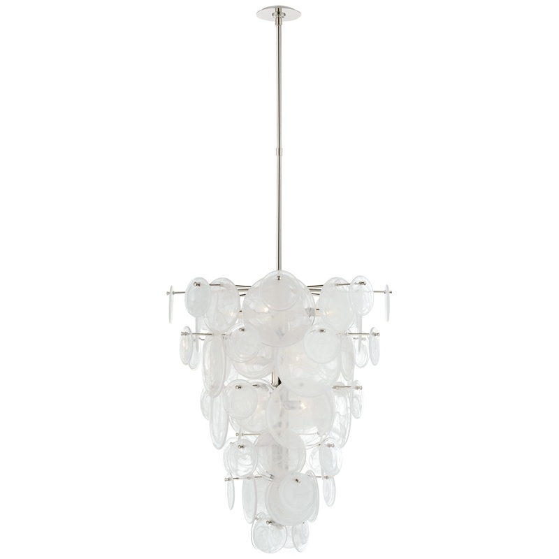 12 Light Chandelier from the Loire Collection in Polished Nickel Finish by Visual Comfort Signature