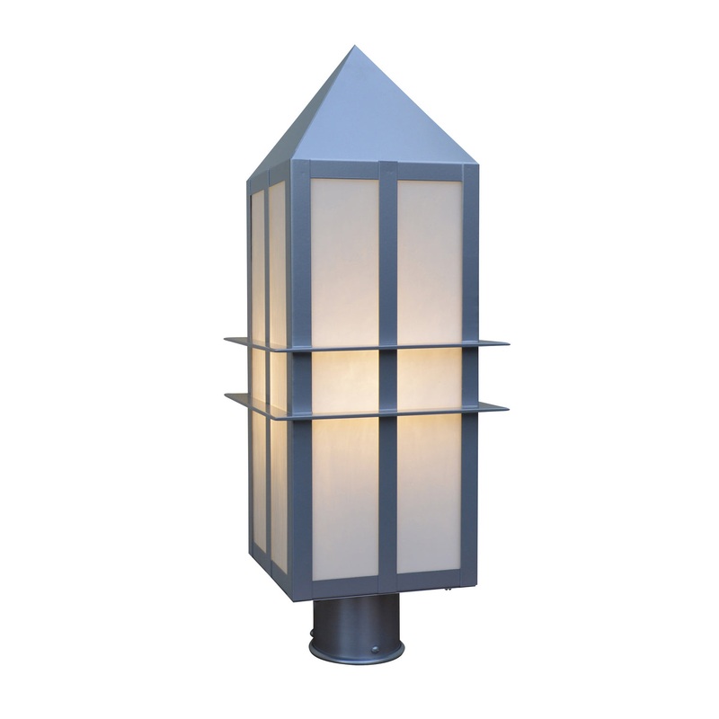 Arroyo BEP-9WO-P Bexley One Light Post Mount Pewter