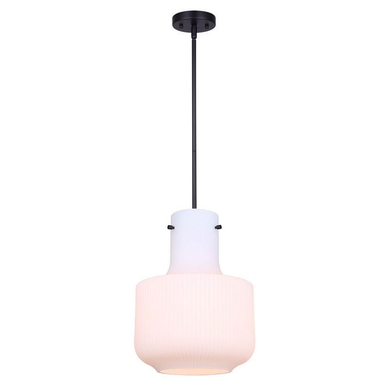 Canarm IPL2027B01BK Adalie One Light Pendant Matte Black