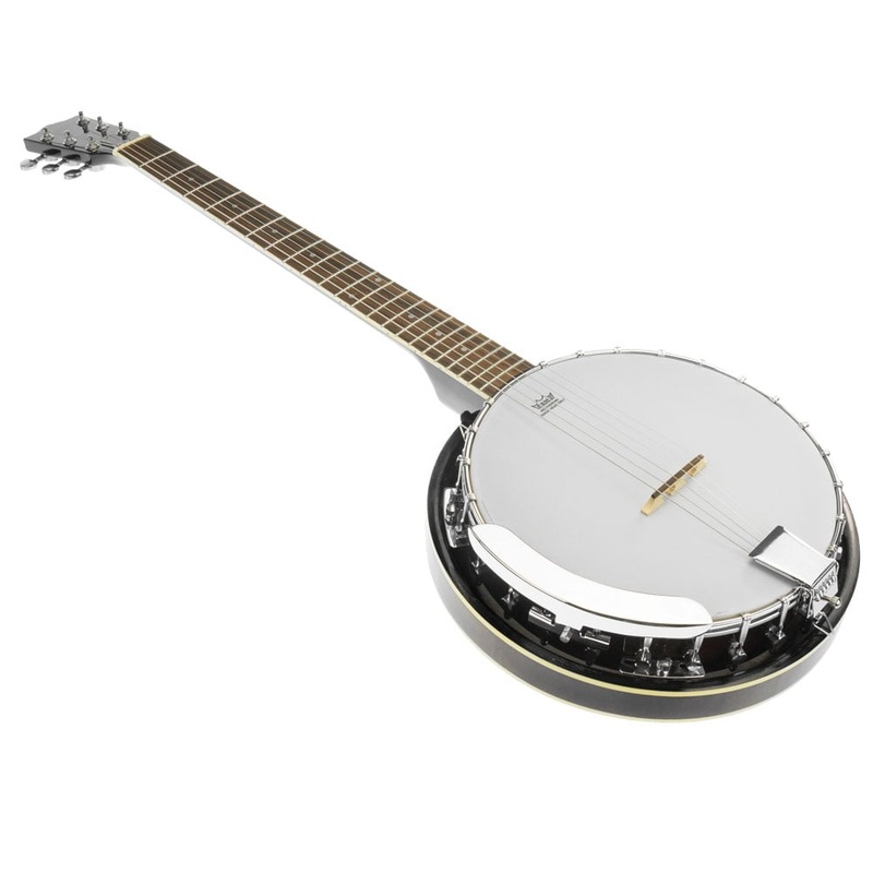 Karrera 6 String Resonator Banjo –  Black