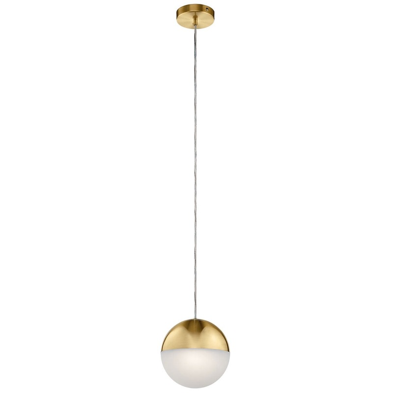 Kichler 83854CGWH LED Mini Pendant, Champagne Gold