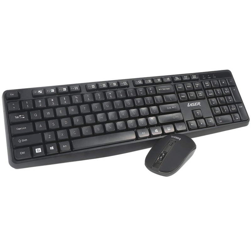 Laser Multimedia Wireless Keyboard and Mouse Combo