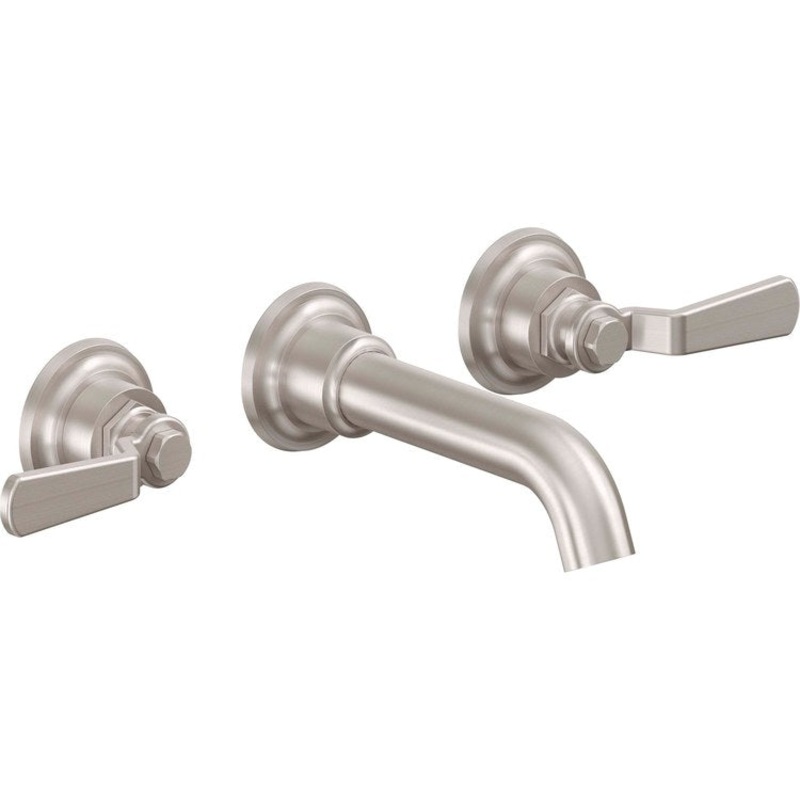 Lavatory Trim Descanso Works Vessel Wall 2 Lever Antique Copper Flat ADA Spout Reach 6-5/16 Inch 1.2 Gallons per Minute