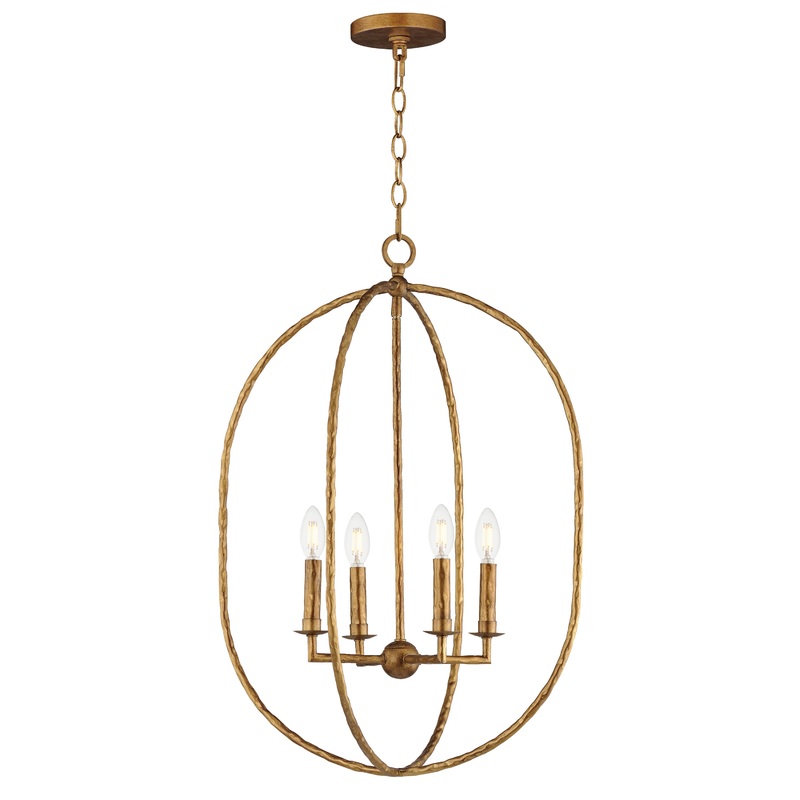 Martel 4-Light Pendant Etruscan Gold